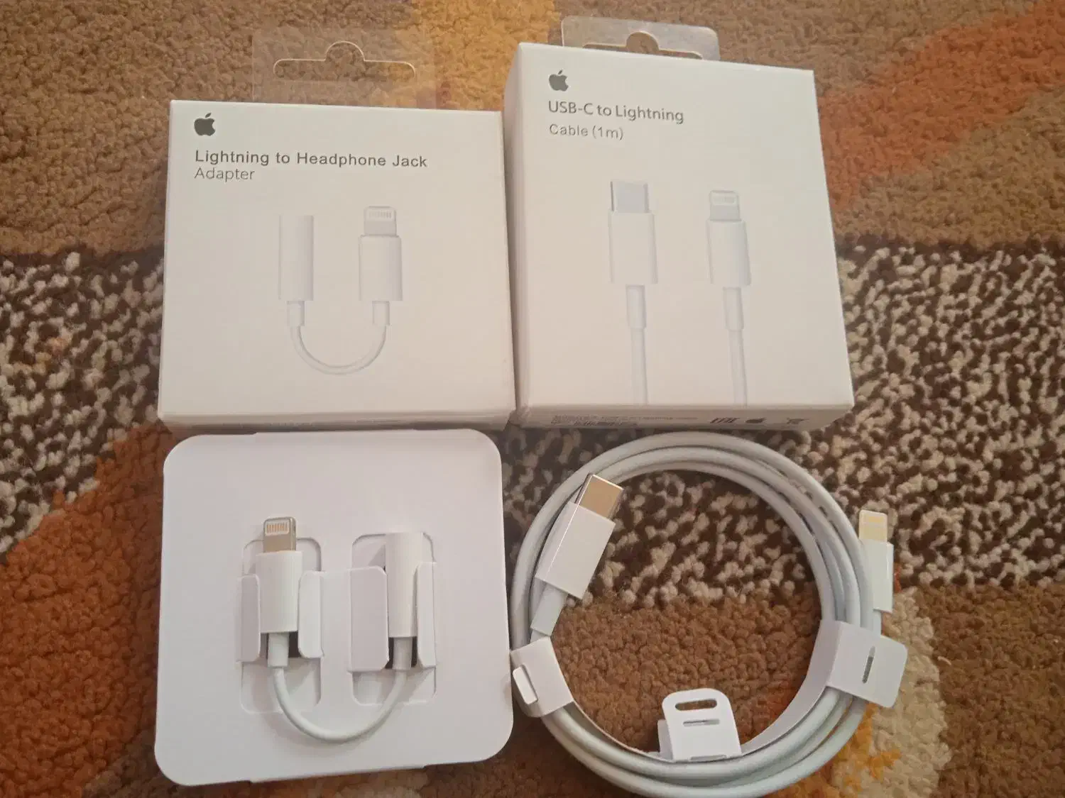 کابل شارژ اپل اصلی وکابل جک اپل اصلی|لوازم جانبی موبایل و تبلت|سراوان, |دیوار