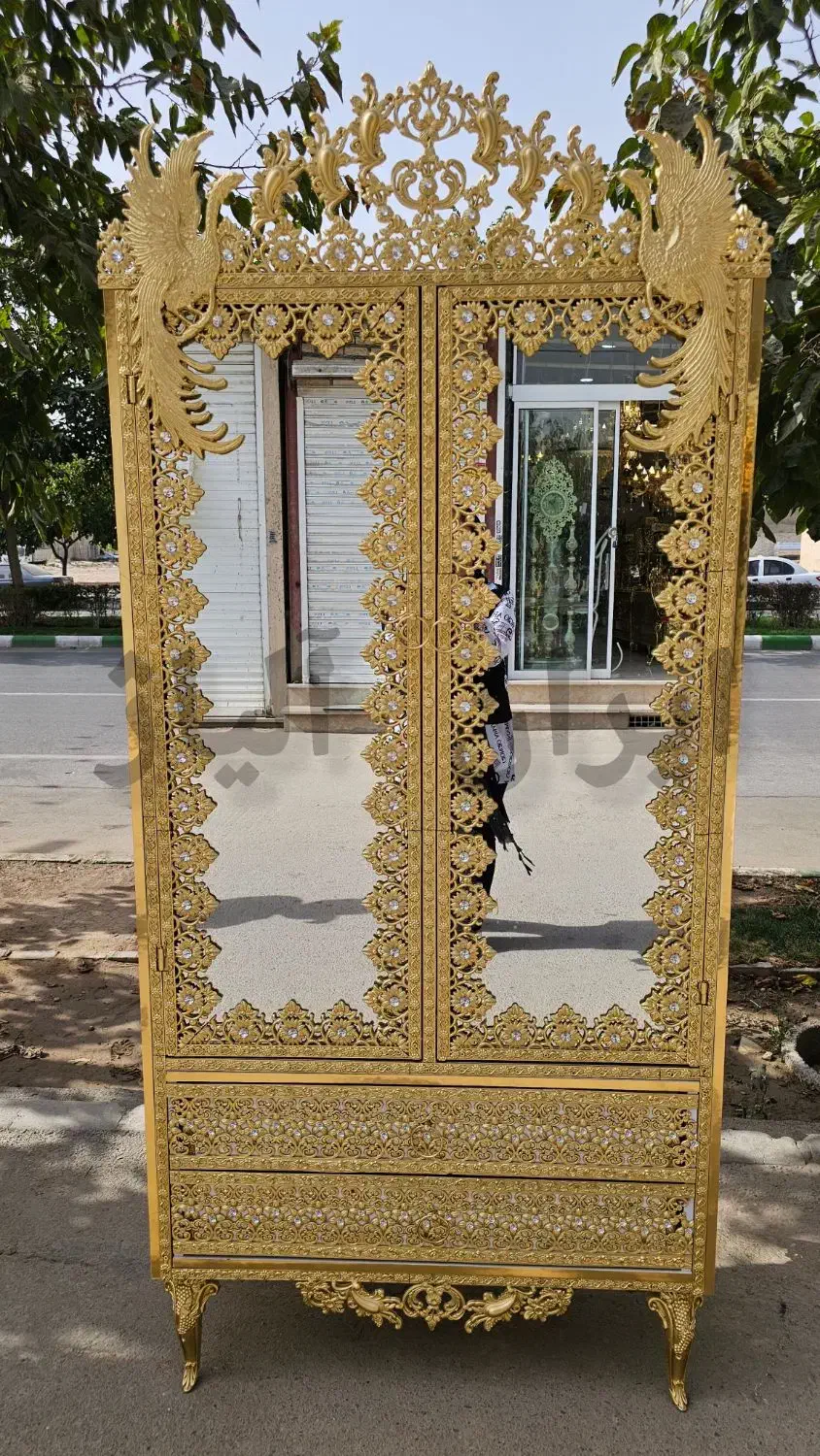 کمدلباس برنجی آلیاژی ست جهیزیه برنزی کنارسالنی|جاکفشی، کمد، دراور|مشهد, حسین‌آباد|دیوار