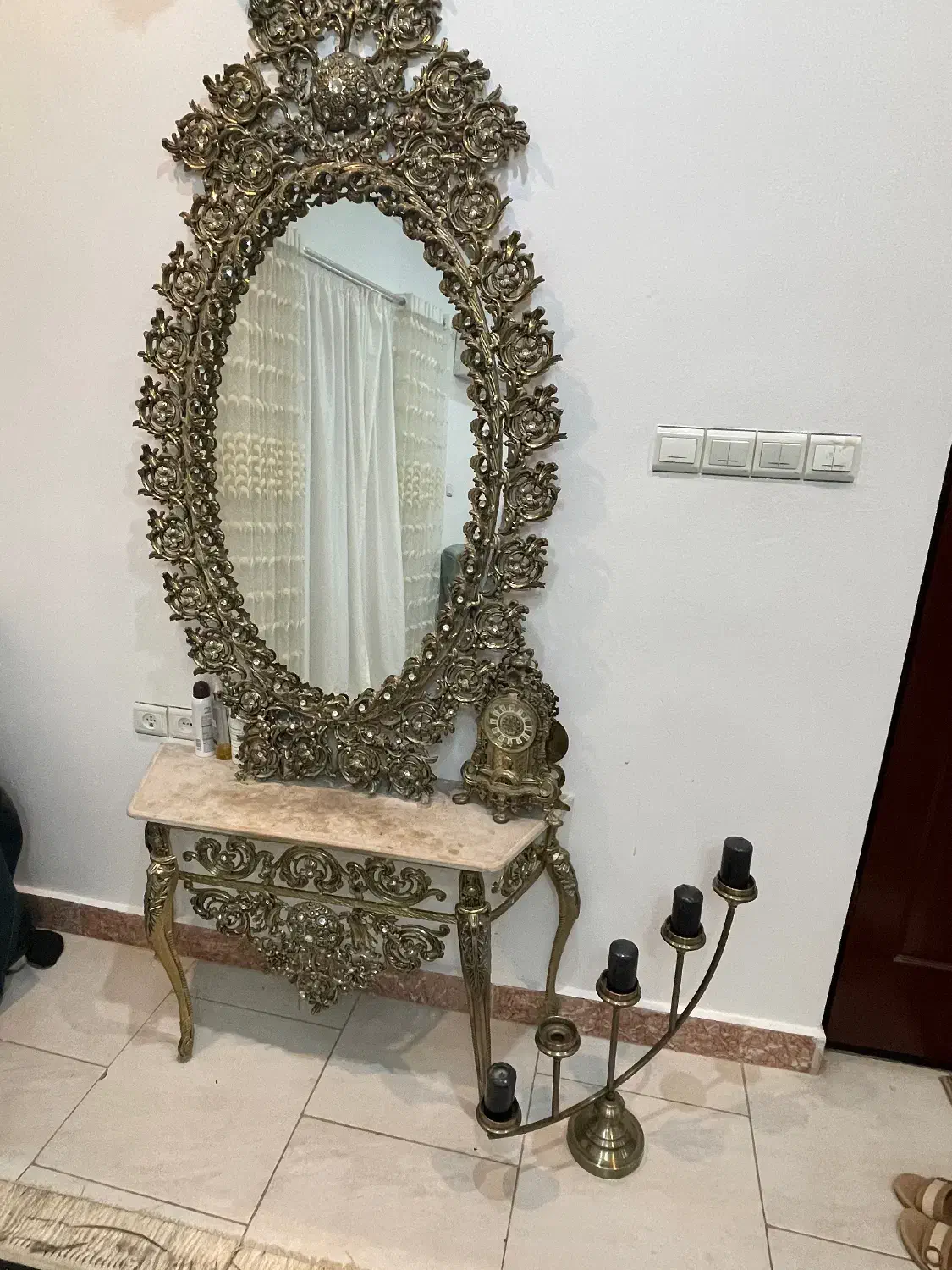 آینه و کنسول طرح برنز|بوفه، ویترین، کنسول|نوشهر, |دیوار