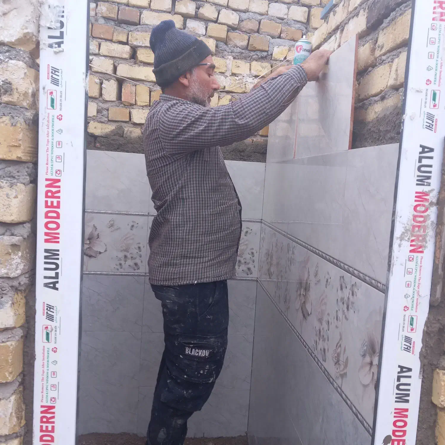 کاشیکاری سرامیک کف دیوار چینی وسیمانکاری|خدمات پیشه و مهارت|تاکستان, |دیوار