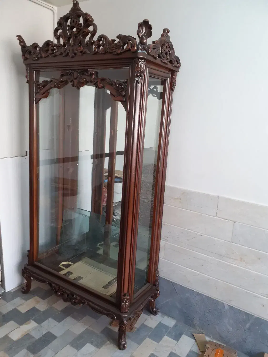 ویترین چوبی کنسول|بوفه، ویترین، کنسول|قم, نخودی|دیوار