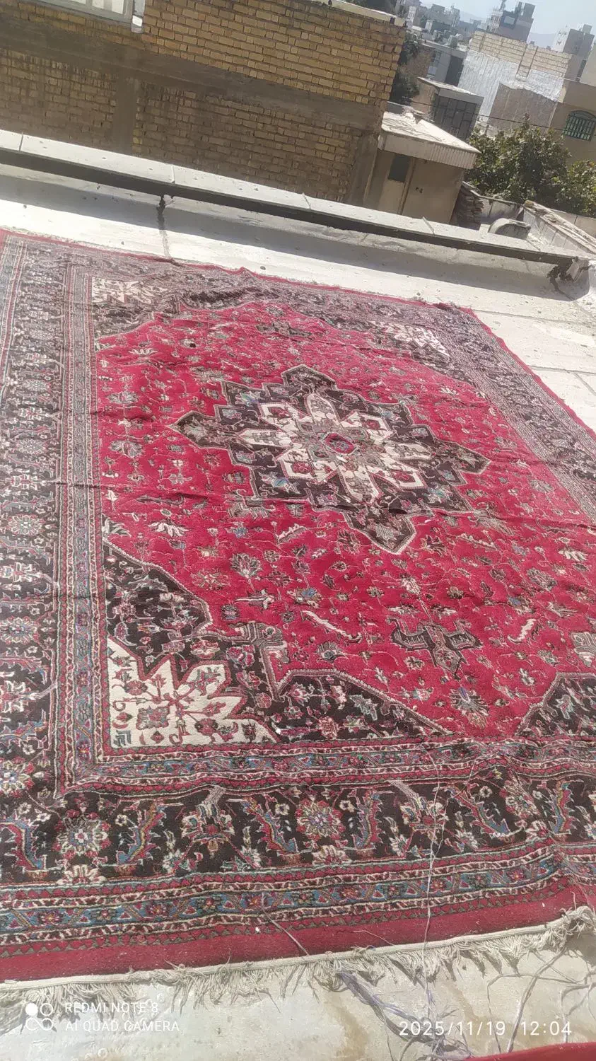 فروش فرش دست دوم 12متری|فرش|شیراز, شیشهگری|دیوار