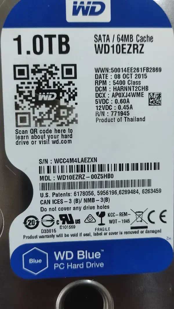 هارد اینترنال. WD 1T|قطعات و لوازم جانبی رایانه|ورامین, ورامین|دیوار