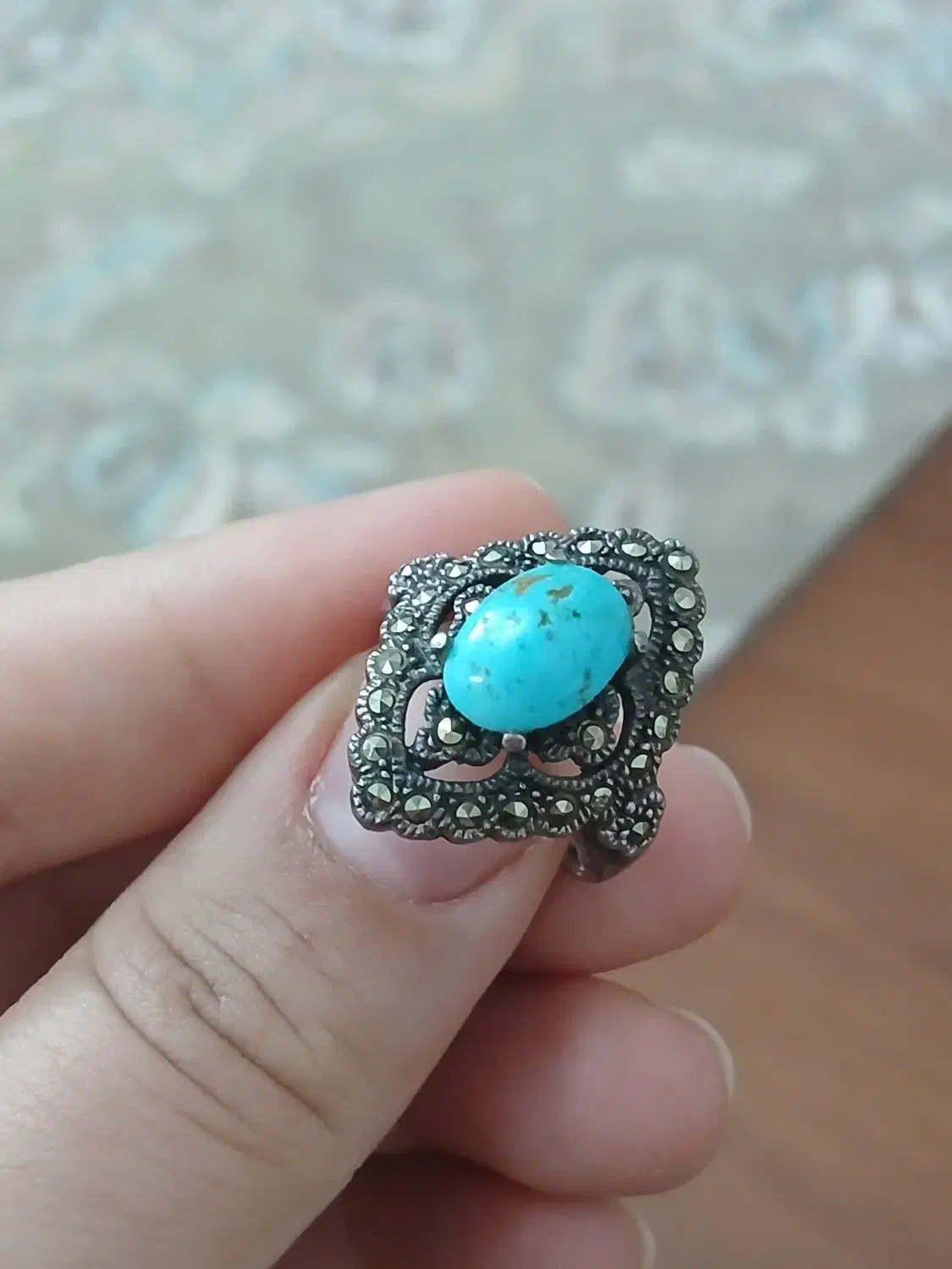 انگشتر نقره فیروزه|بدلیجات|تهران, نیروی هوایی (پیروزی)|دیوار