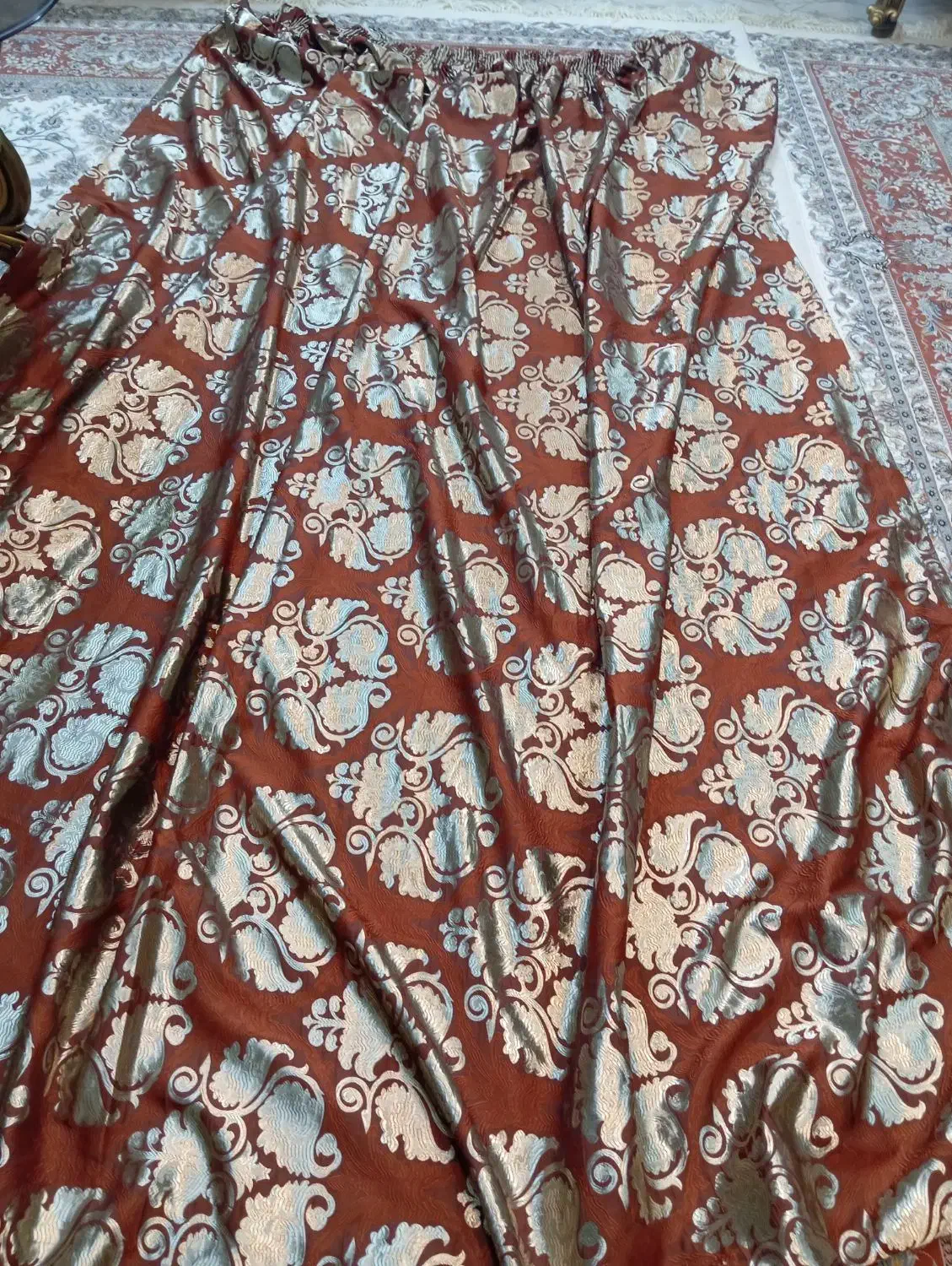 دستک پرده پرده ترک عروس پرده جهیزیه|پرده، رانر، رومیزی|مشهد, طلاب|دیوار