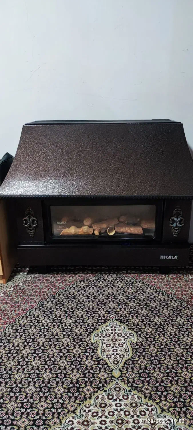 بخاری گازی شومینه ای نیک کالا|بخاری، هیتر، شومینه|ماکو, |دیوار