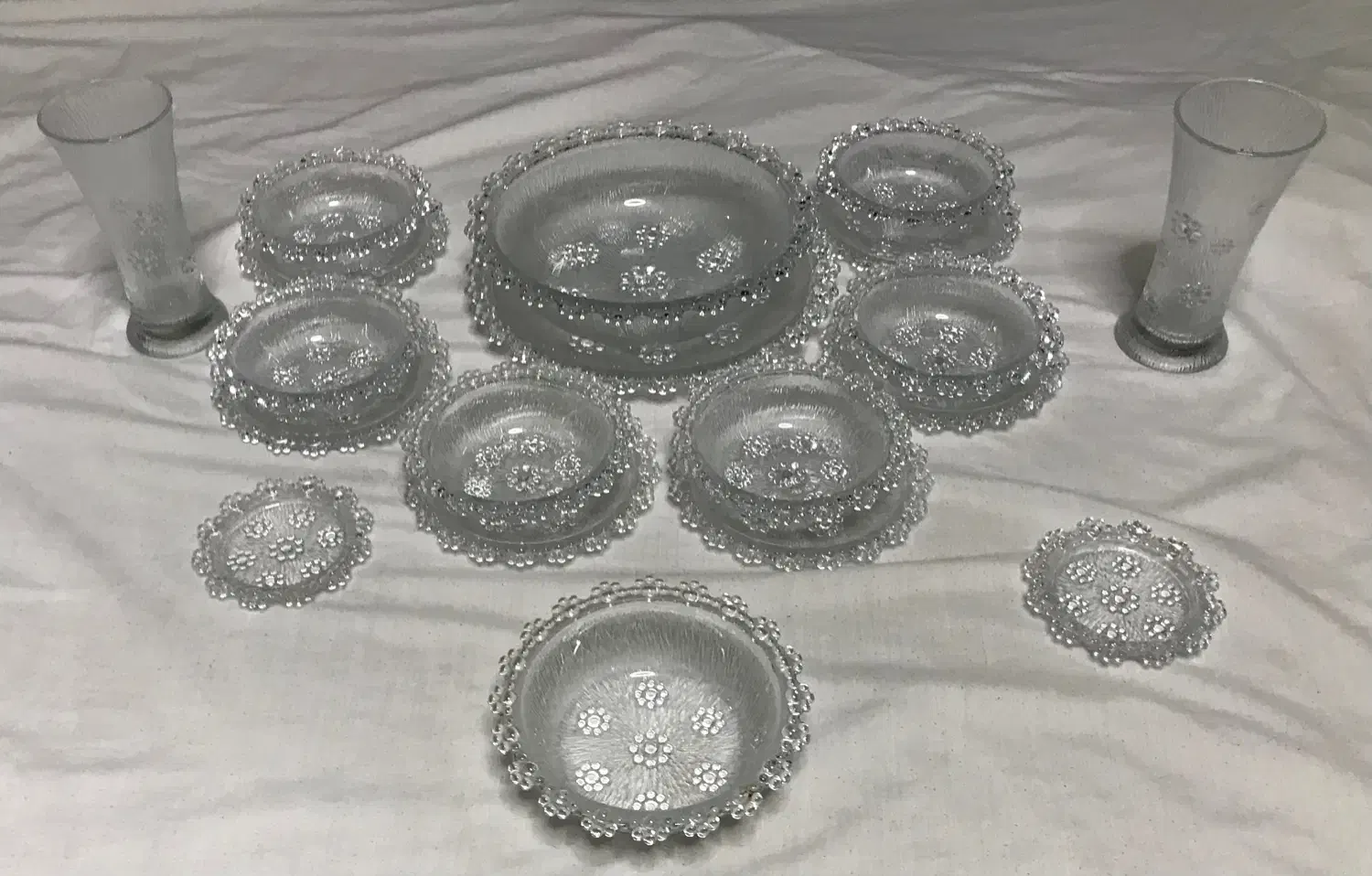 سرویس کریستال فرانسوی رو میزی قدیمی|ظروف سرو و پذیرایی|تهران, سلسبیل جنوبی|دیوار