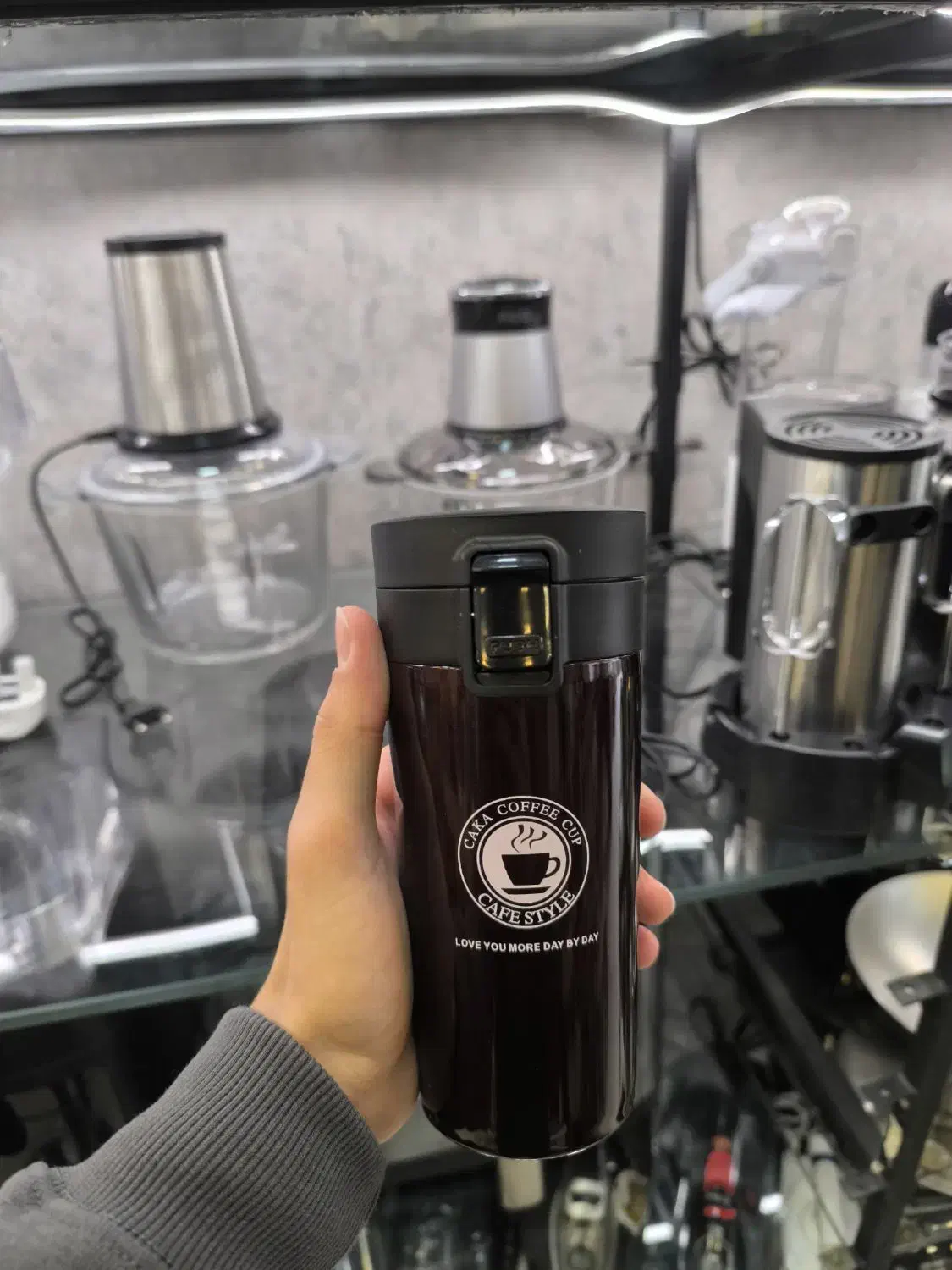 ماگ سفری استیل Enjoy The Coffee|ظروف سرو و پذیرایی|مشهد, سیلو|دیوار