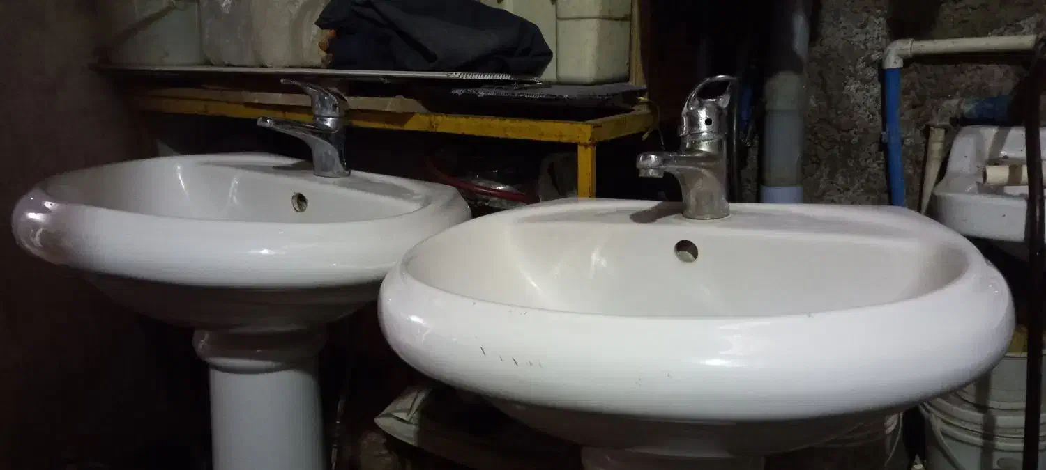 دو عدد روشویی با شیرآهرمی آماده نصب|لوازم سرویس بهداشتی|رشت, شهرک صبا|دیوار