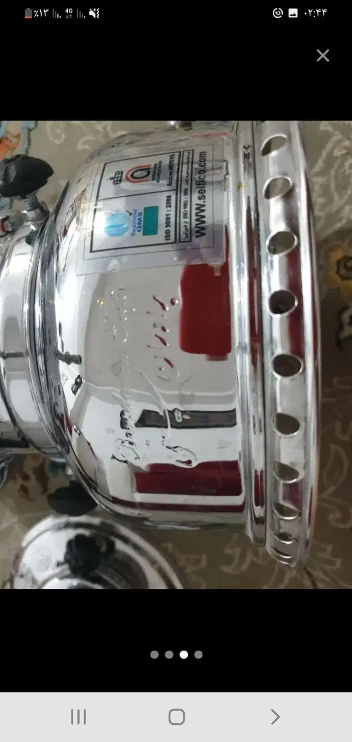 سماور پایه استیل براق|سماور، چای‌ساز، قهوه‌ساز|نهاوند, |دیوار