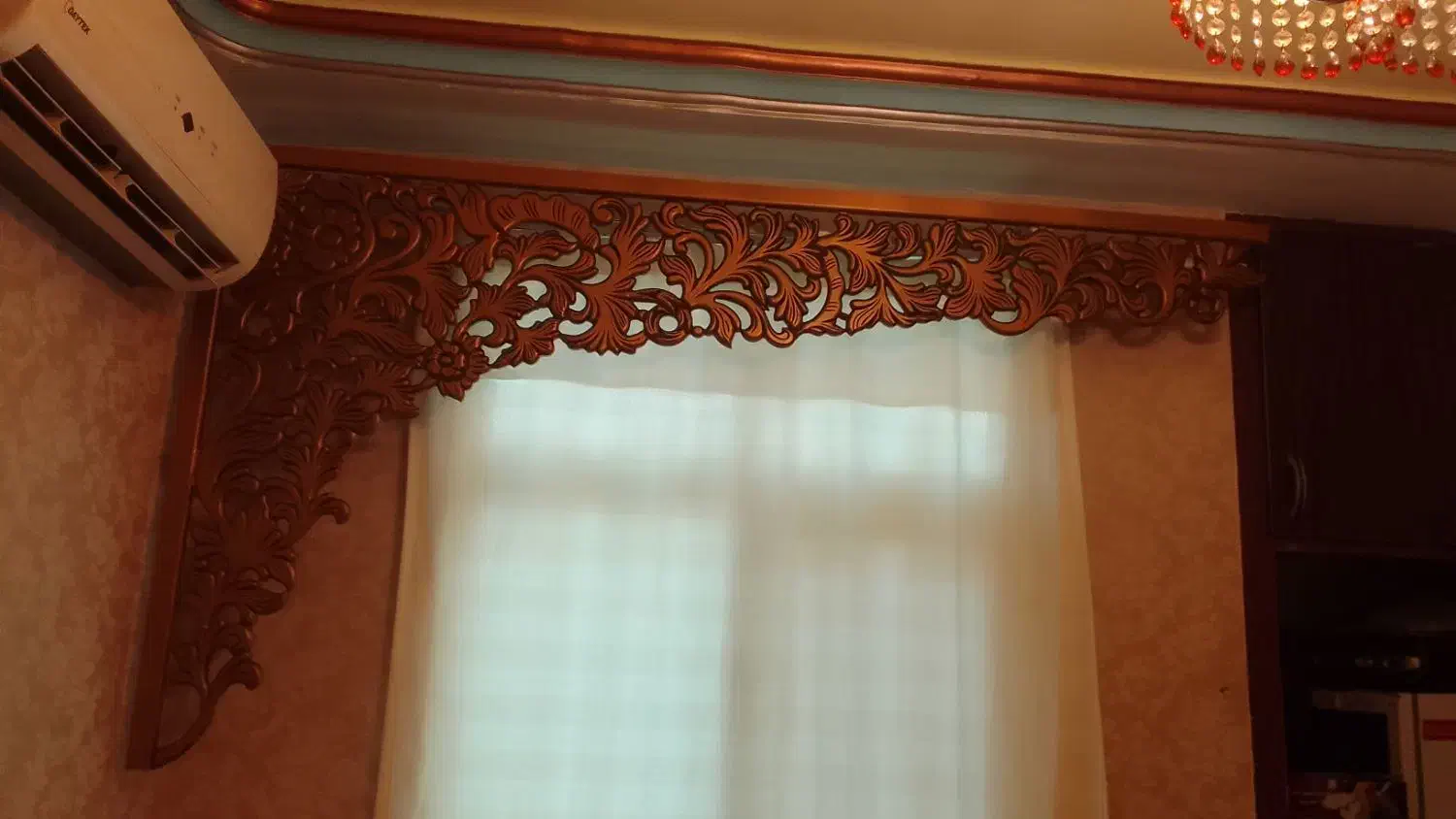 کتیبه چوبی پرده دو عدد|پرده، رانر، رومیزی|قشم, |دیوار