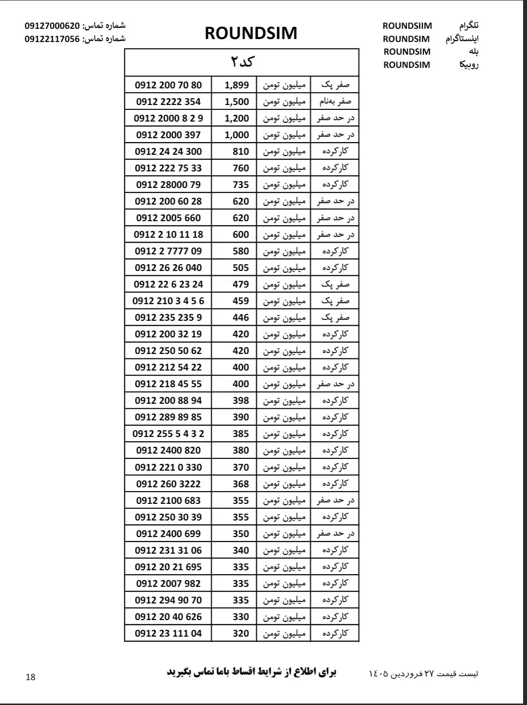 0912-120-70-70|سیم‌کارت|تهران, تهران‌نو|دیوار