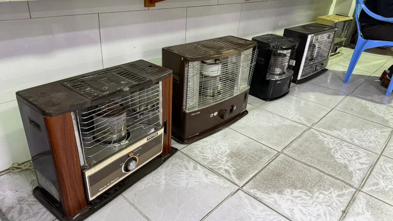 گردسوز انگلیسی آبی سوز و خورشید و بخار نفتی ژاپنی|کلکسیون اشیاء عتیقه|گرگان, |دیوار