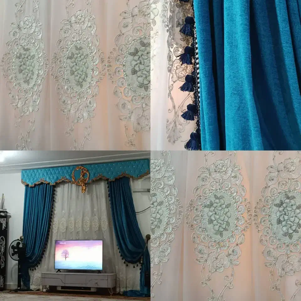 پرده کاملا سالم و زیبا و قابل پانچ|پرده، رانر، رومیزی|رامهرمز, |دیوار