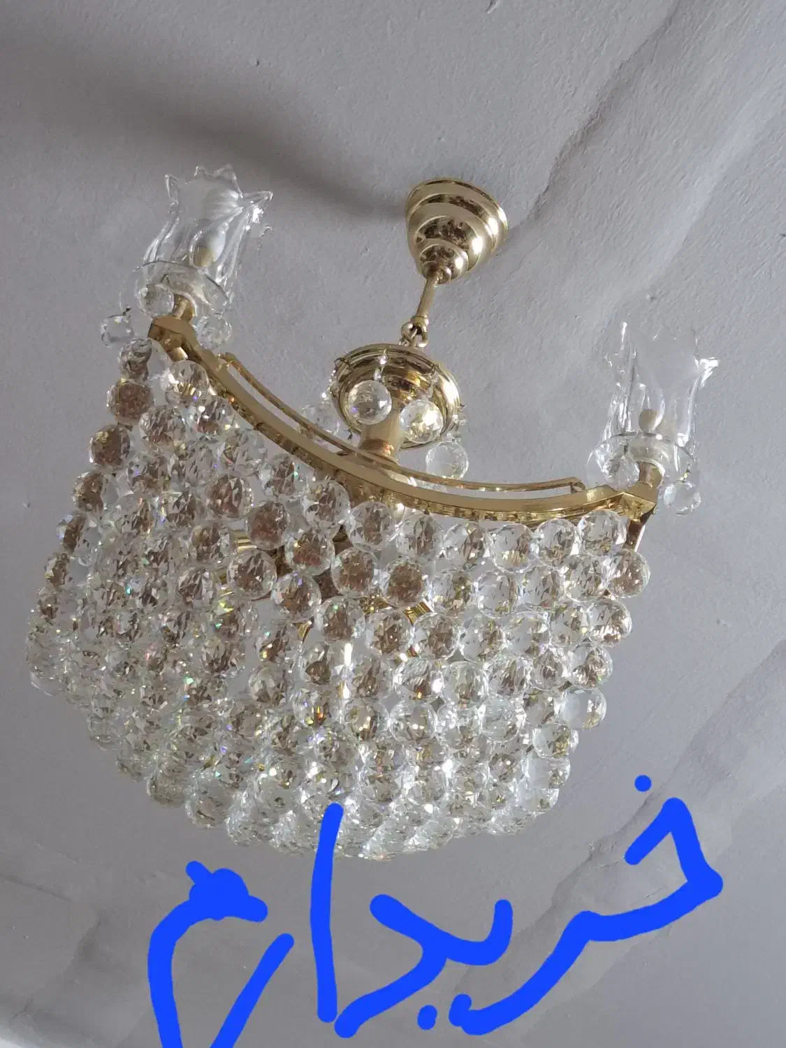 لوستر طلایی|لوستر و چراغ آویز|مشهد, امیریه|دیوار