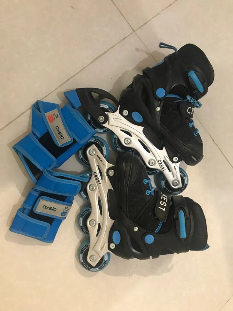 اسکیت اینلاین Crest ABEC 7 + محافظ کامل|دوچرخه، اسکیت، اسکوتر|تهران, کن|دیوار