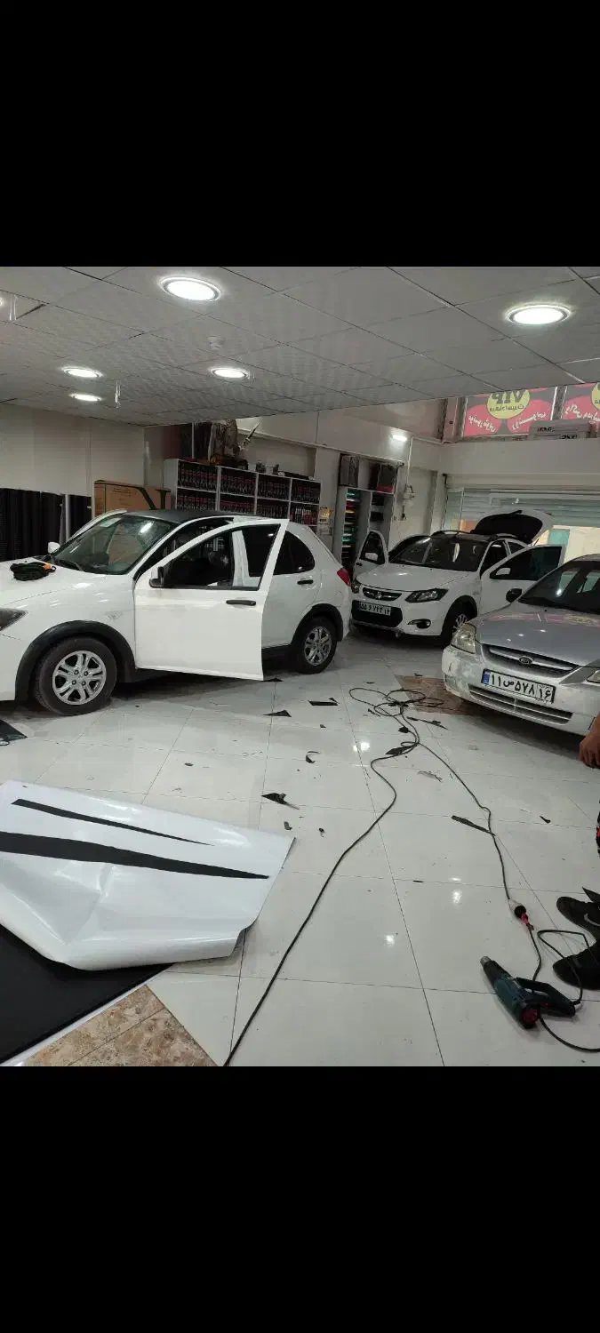 شیشه دودی مسقف روکش ابر صندلی+ضبط باند|قطعات یدکی و لوازم جانبی|قم, شهرک خودرو|دیوار