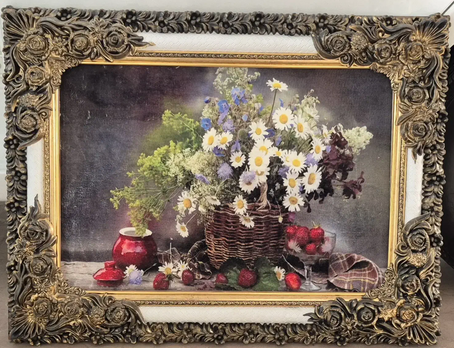 تابلو فرش طرح گل کاملا نو|تابلو فرش|کیش, |دیوار