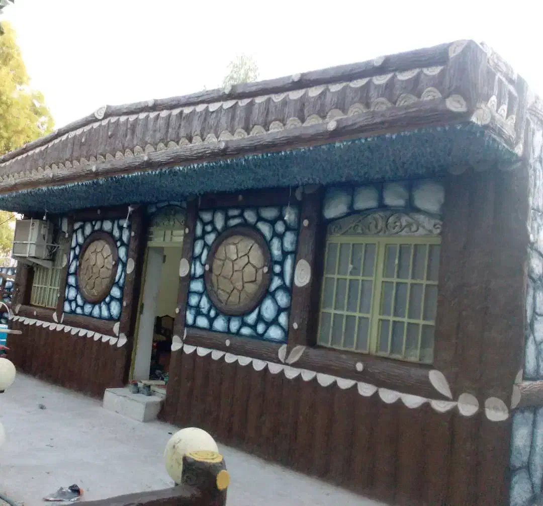 نمای سیمانی طرح سنگ وچوب|خدمات پیشه و مهارت|شیراز, دارالرحمه|دیوار