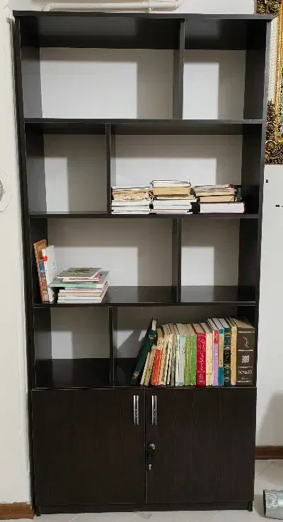 کتابخانه|کتابخانه، شلف، قفسههای دیواری|مهاجران, |دیوار