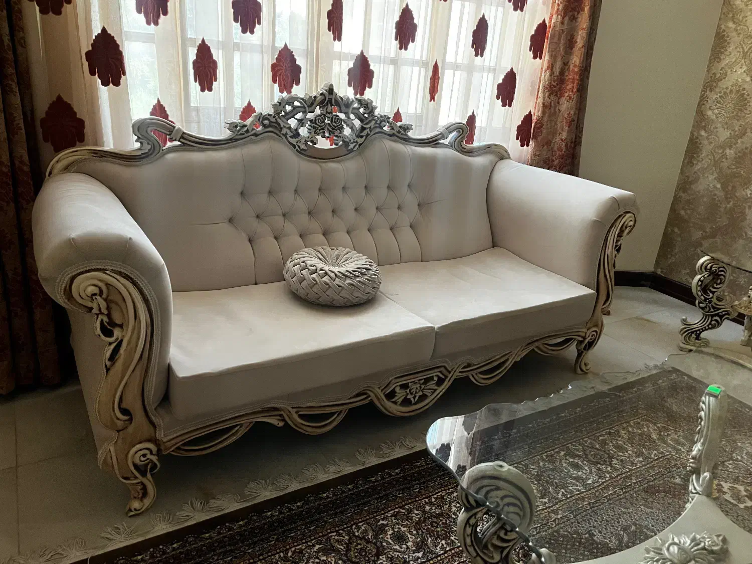 مبل ۷ نفره چوب ترک مدل فرحی|مبلمان خانگی و میز عسلی|شیراز, نیایش|دیوار