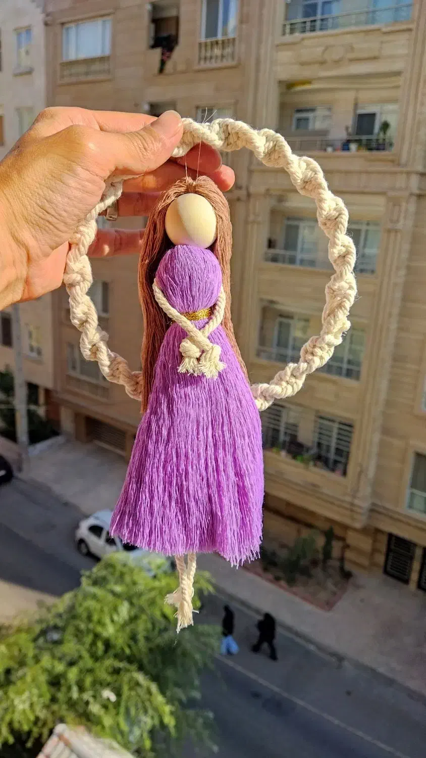 عروسک مکرومه|صنایع دستی و سایر لوازم تزئینی|مشکیندشت, |دیوار