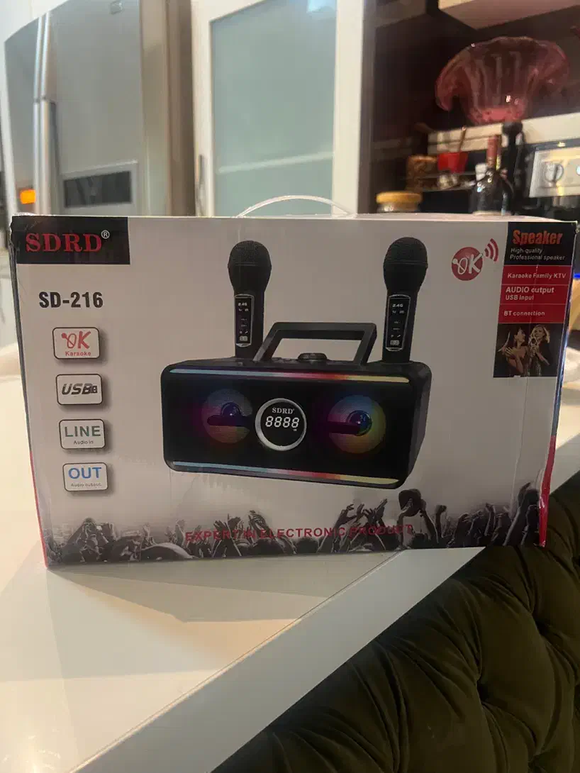 اسپیکر کارائوکه  با ۲ میکروفون|سیستم صوتی خانگی|تهران, تهرانپارس جنوبی|دیوار