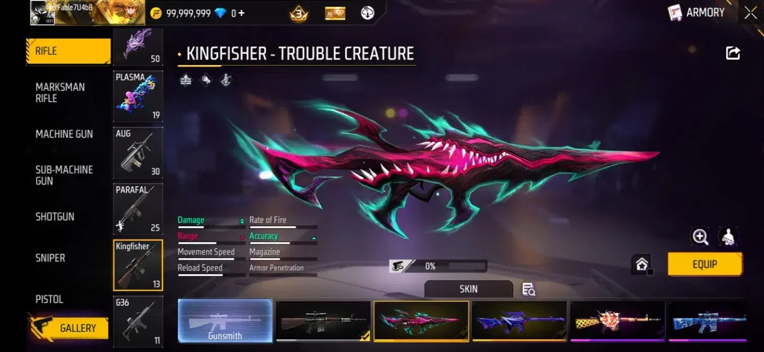 اکانت مودشوده فری فایر|کنسول، بازی ویدئویی و آنلاین|اهواز, شهرک شهید عباس پور|دیوار