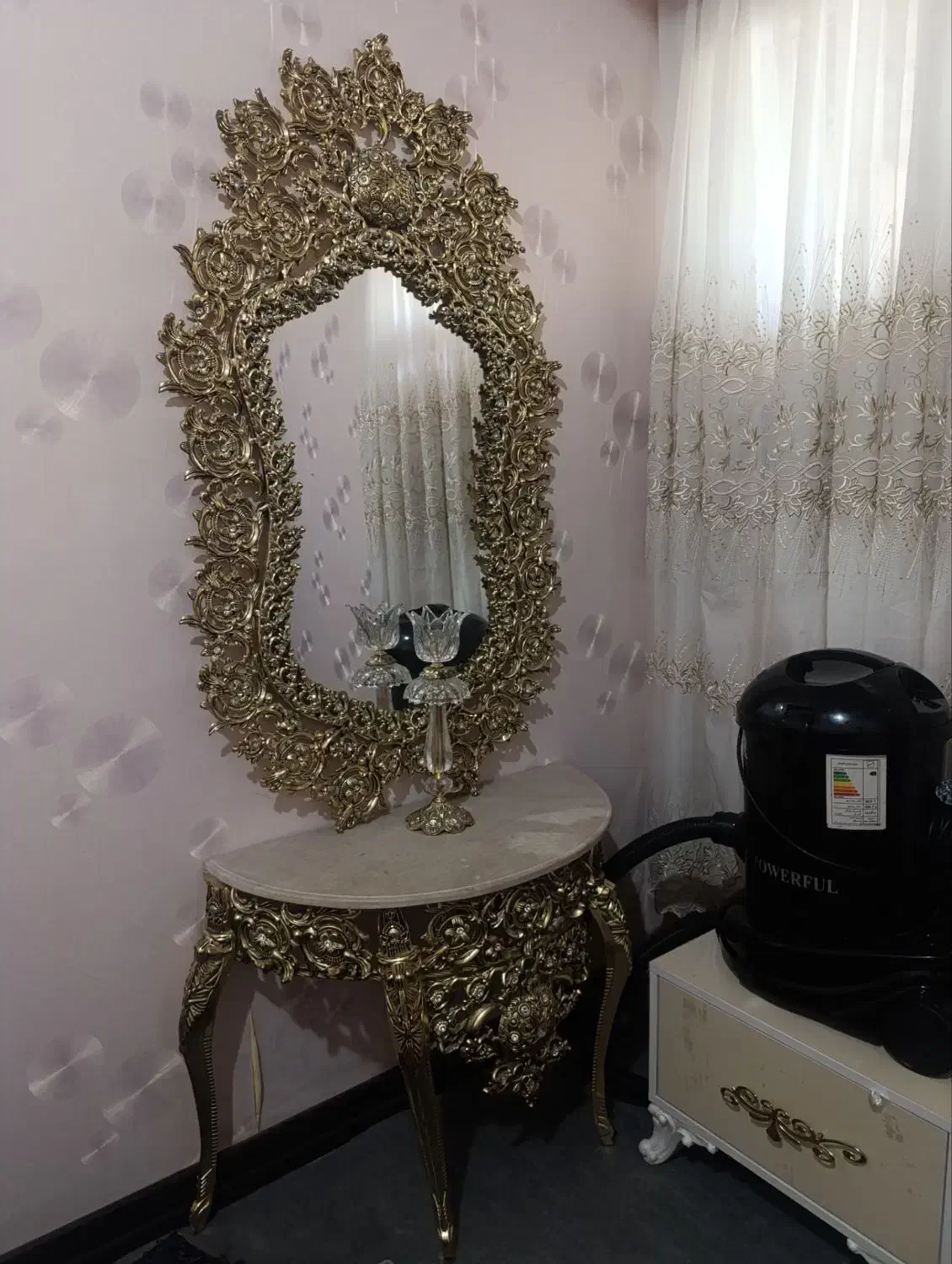 اینه کنسول طرح برنز|مبلمان خانگی و میز عسلی|کرمانشاه, |دیوار