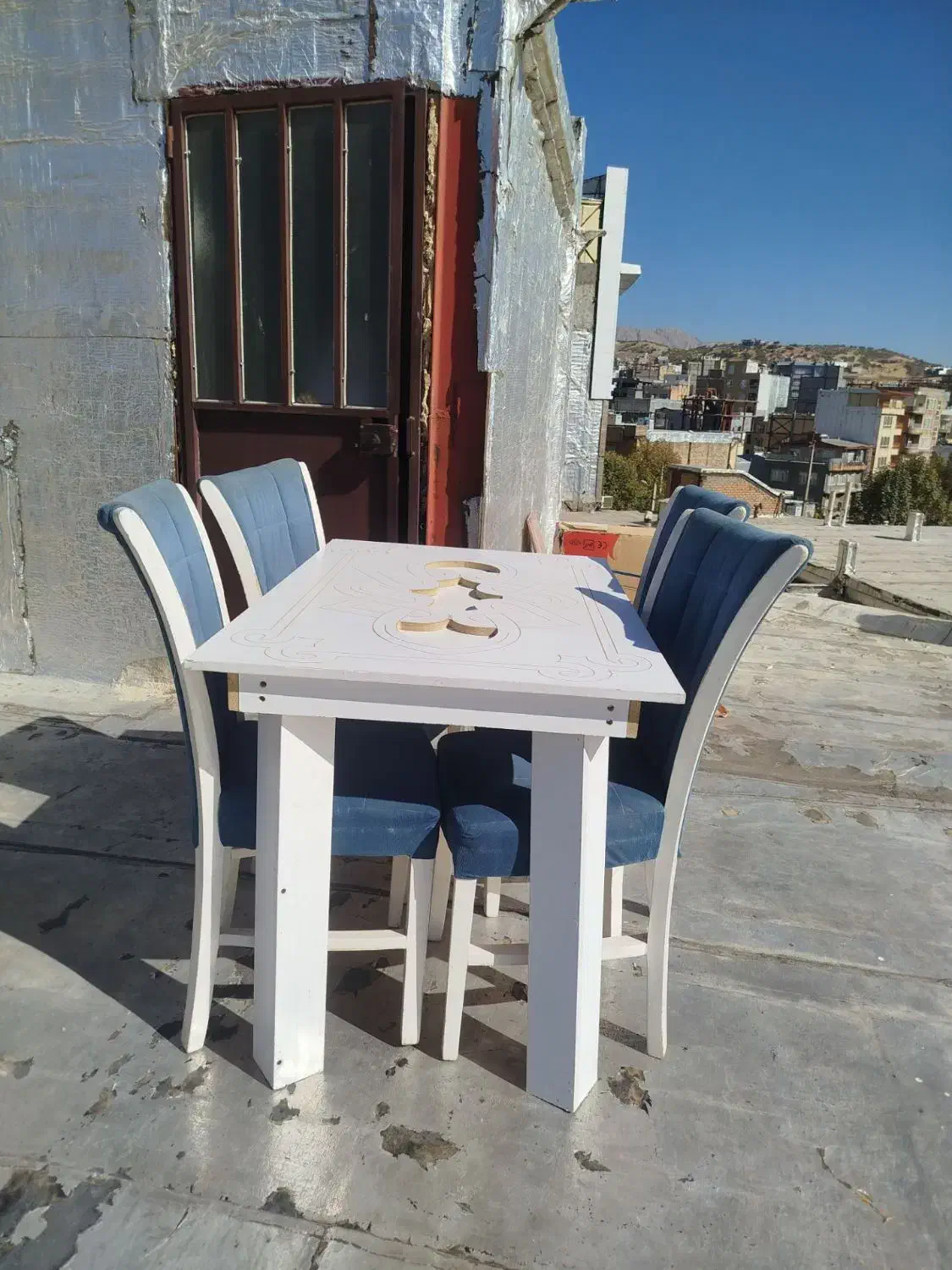 نهار خوری چهار نفره|میز و صندلی غذاخوری|جوانرود, |دیوار