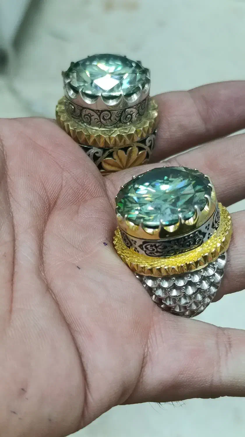 دو عدد انگشتر موزینایت سلطنتی سفارشی ساز|جواهرات|مشهد, کارمندان دوم|دیوار