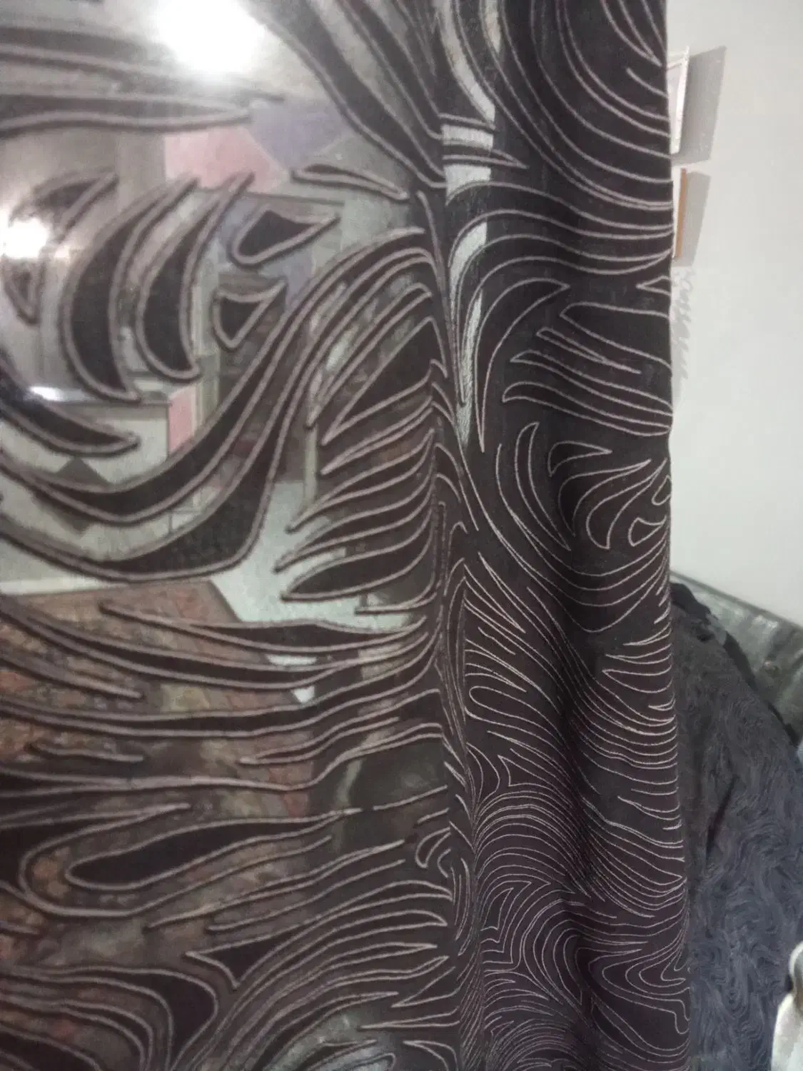 پارچه حریر اصل طرح دار شیک زیبا دو بودی هست|لباس|پاکدشت, پاکدشت (مامازند)|دیوار