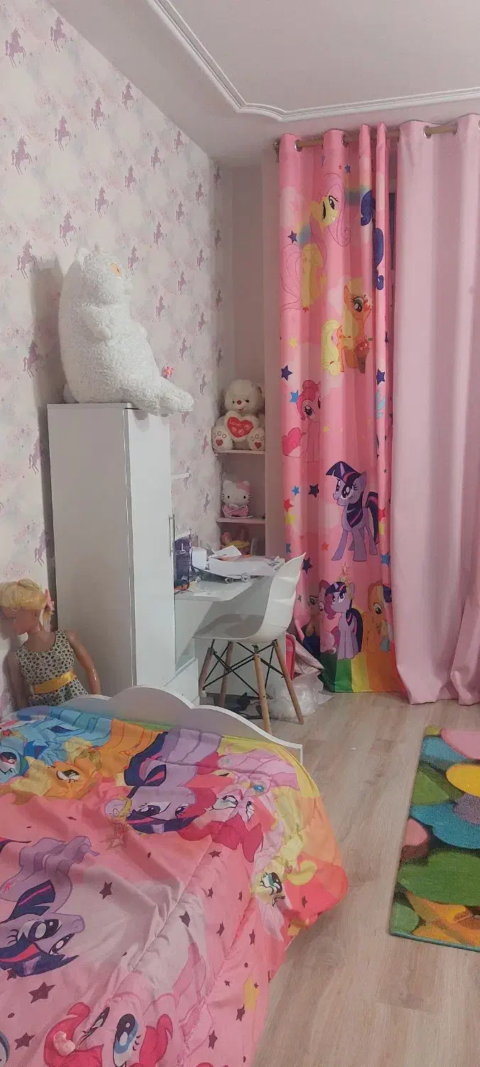 رو تختی و پرده کودک طرح پونی|سرویس روتختی|گنبد کاووس, |دیوار