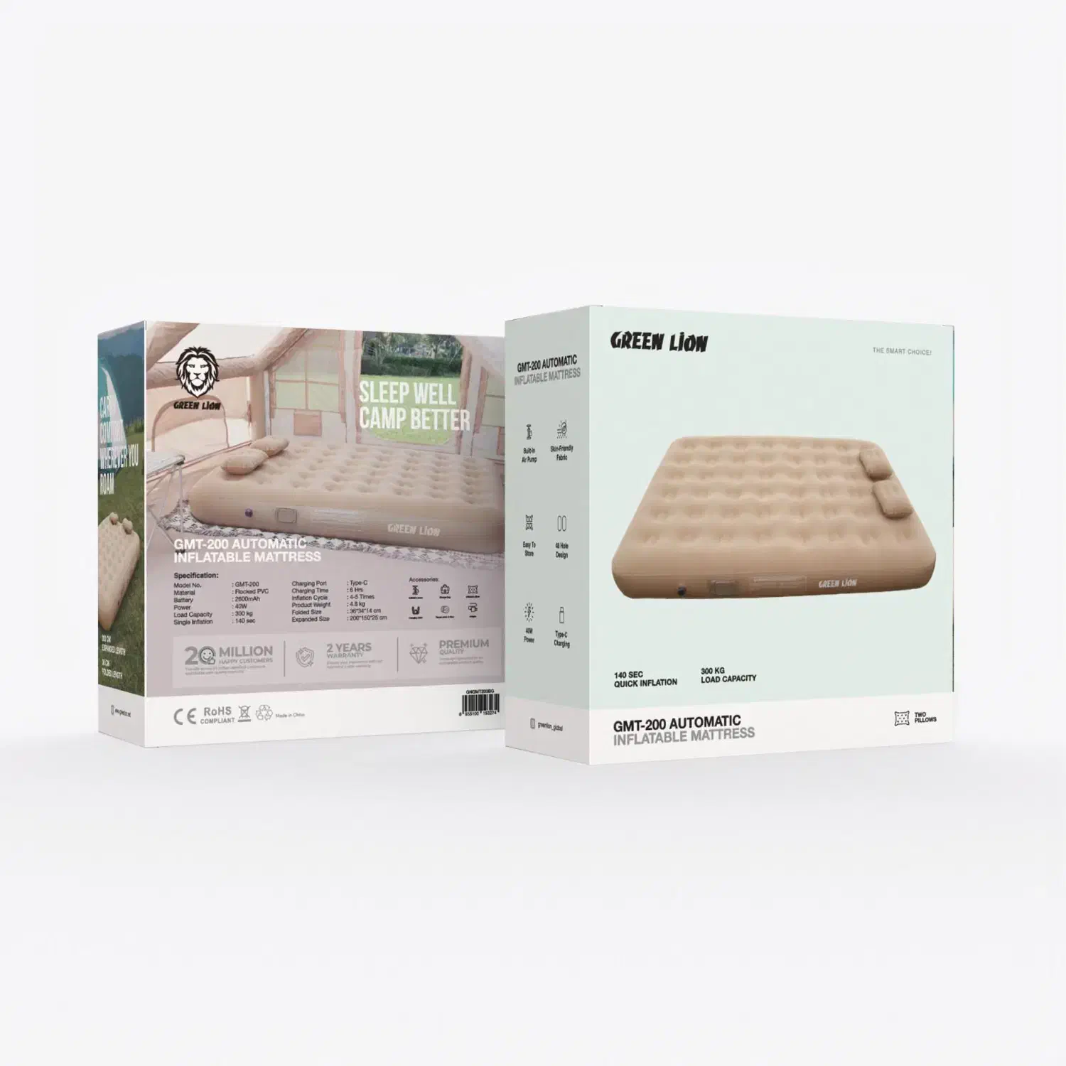 تشک بادی اتوماتیک GMT-200 گرین Green GMT-200|کوهنوردی و کمپینگ|ساری, |دیوار