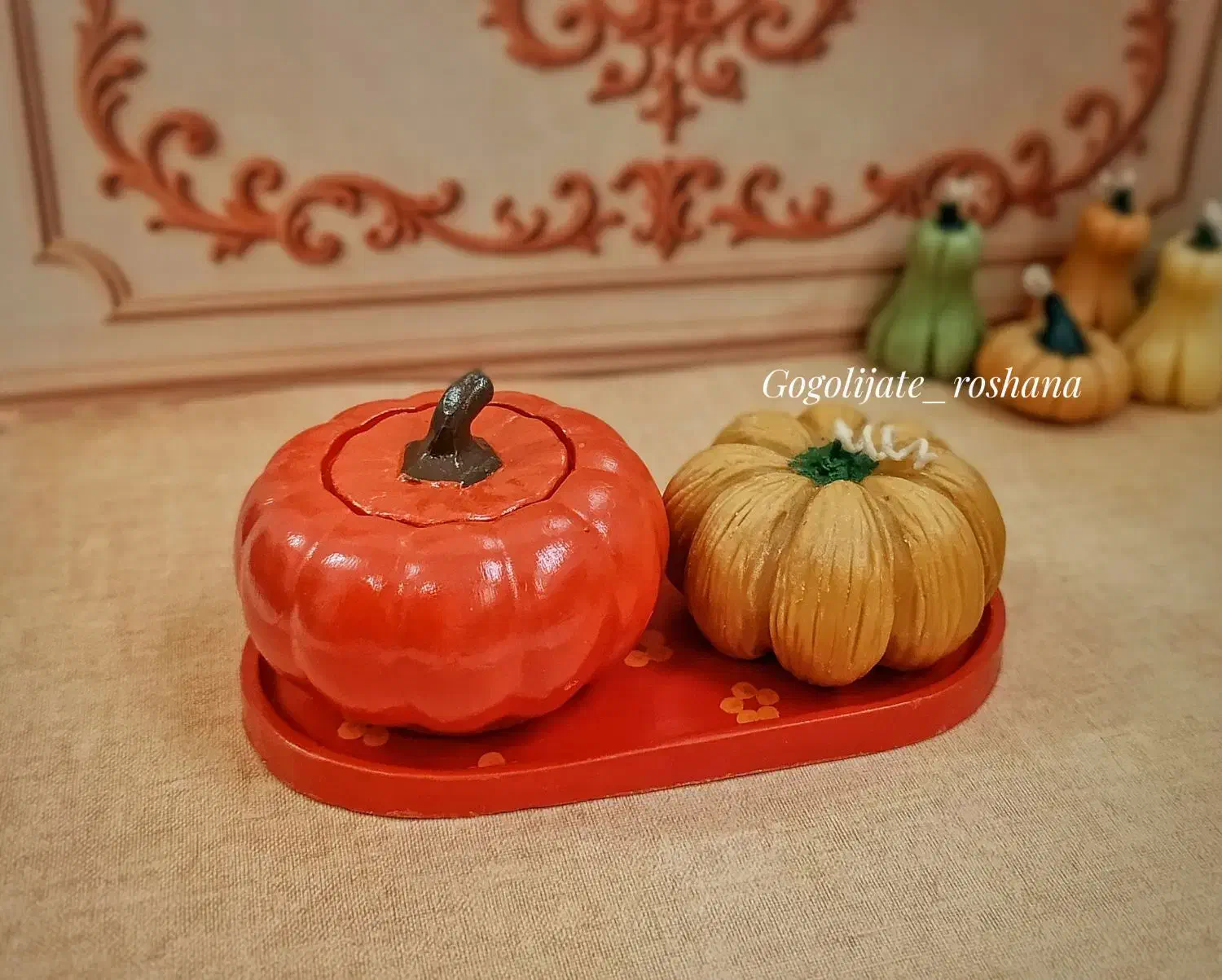 بانکه / شات کدو و شمع یلدایی|صنایع دستی و سایر لوازم تزئینی|قم, شاه سید علی|دیوار