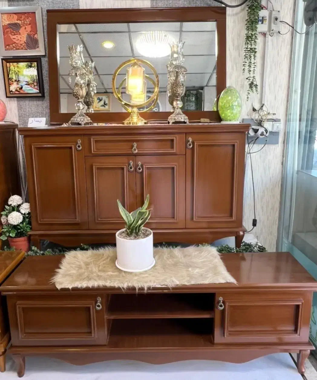 آینه کنسول ومیزتیوی فقط ۲۵ ملیون|میز تلویزیون|نورآباد, |دیوار