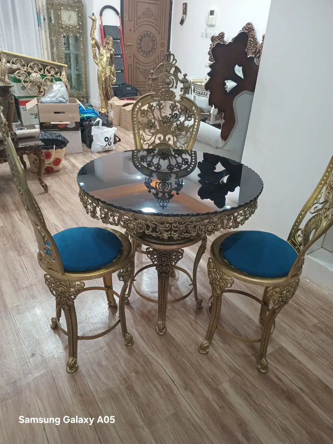 میزناهار خوری برنجی|میز و صندلی غذاخوری|ساری, |دیوار