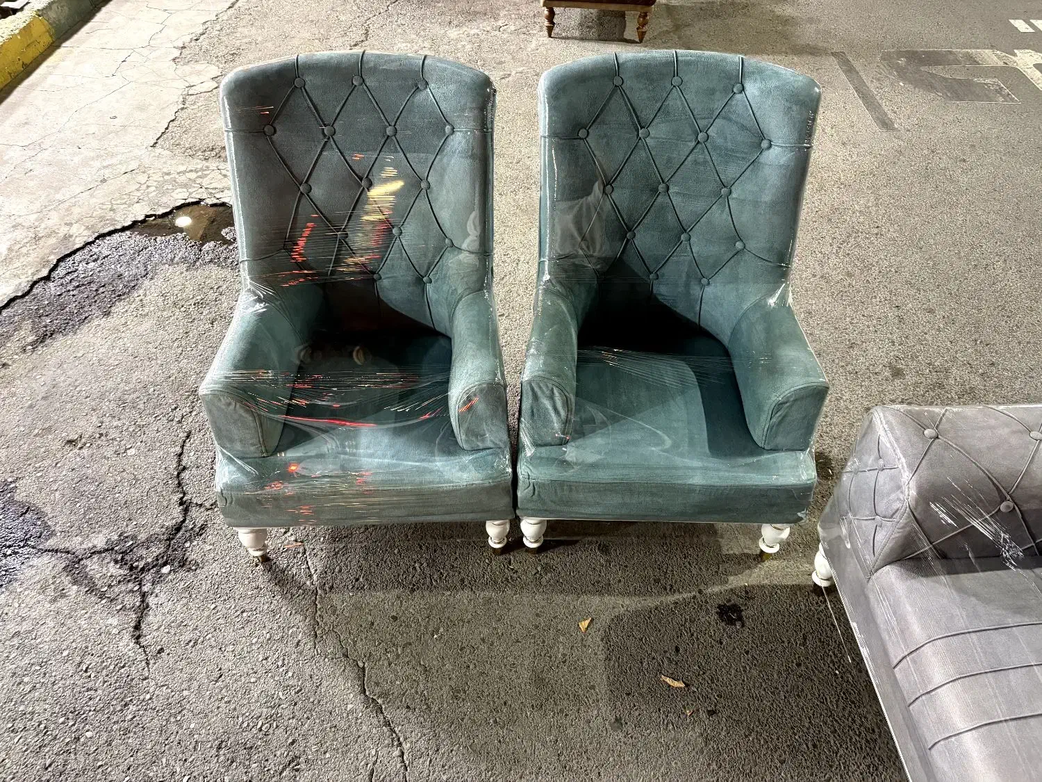 مبل مدل چستر ۷نفره درحد (طوسی.آبی)|مبلمان خانگی و میز عسلی|کرج, فاز ۴ مهرشهر|دیوار