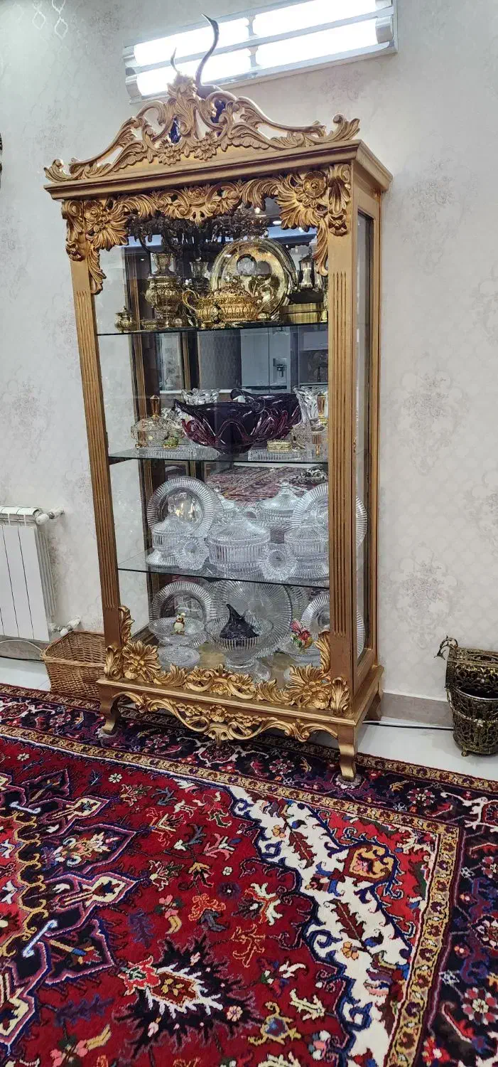 بوفه طلایی چوبی|بوفه، ویترین، کنسول|تهران, فلاح|دیوار