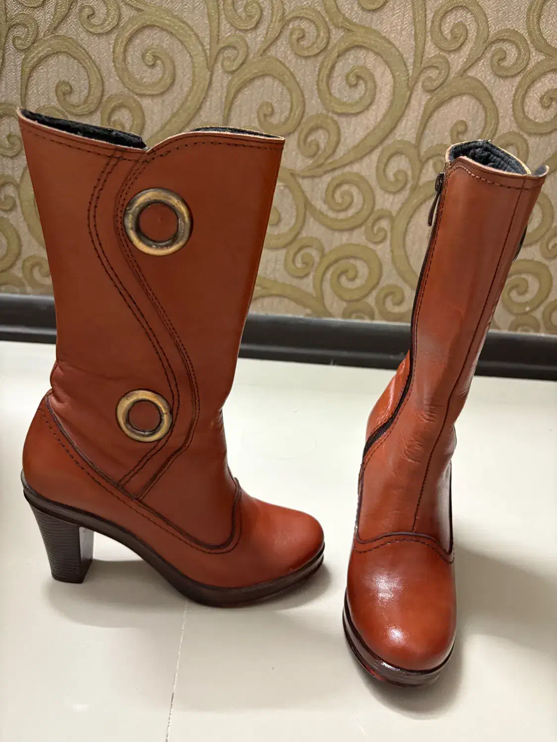 بوت چرم قهوه ای|کیف، کفش، کمربند|سبزوار, نواب صفوی|دیوار