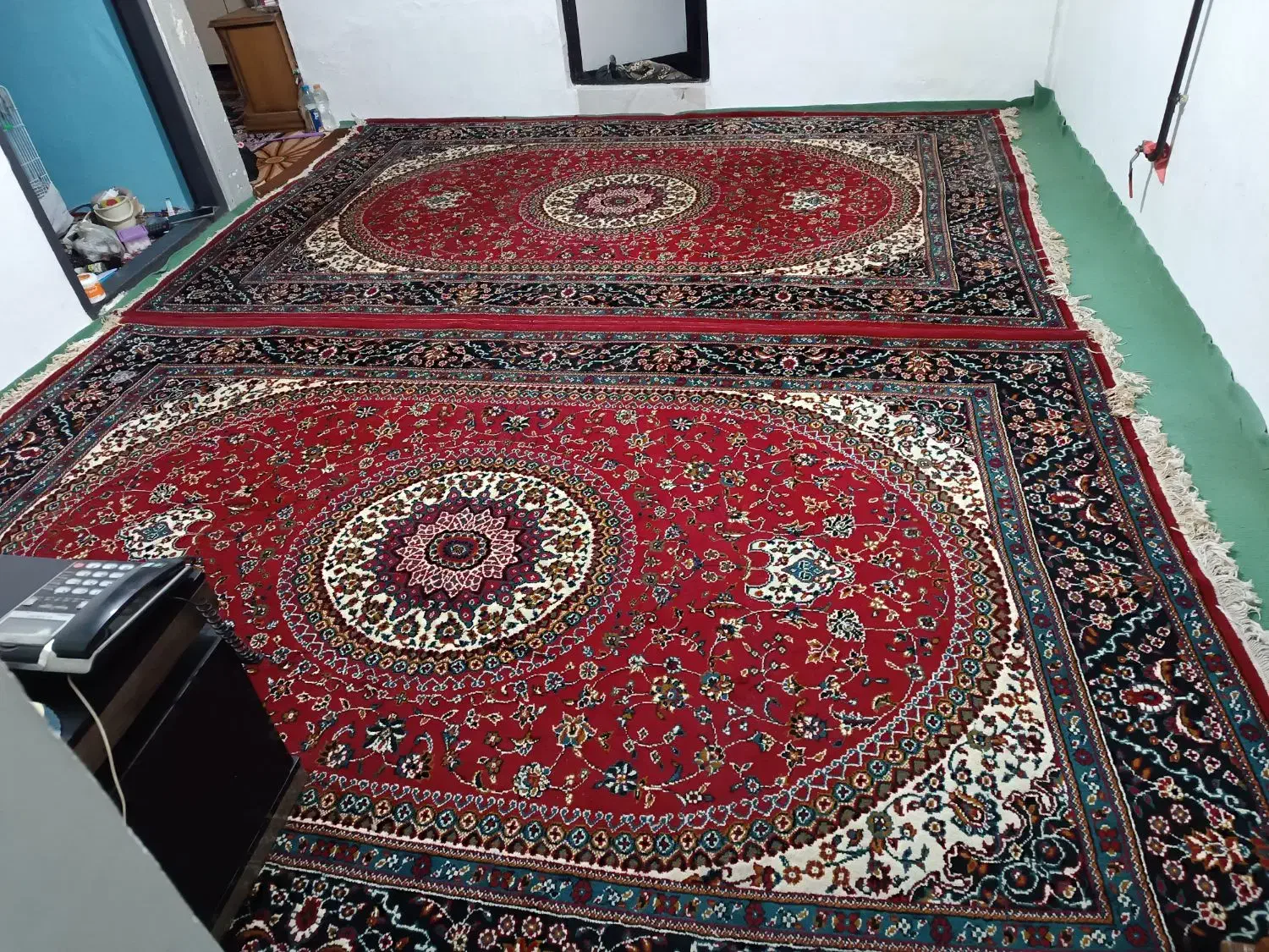 ۲ تخته فرش ۶ متری|فرش|محمدیه-قزوین, |دیوار