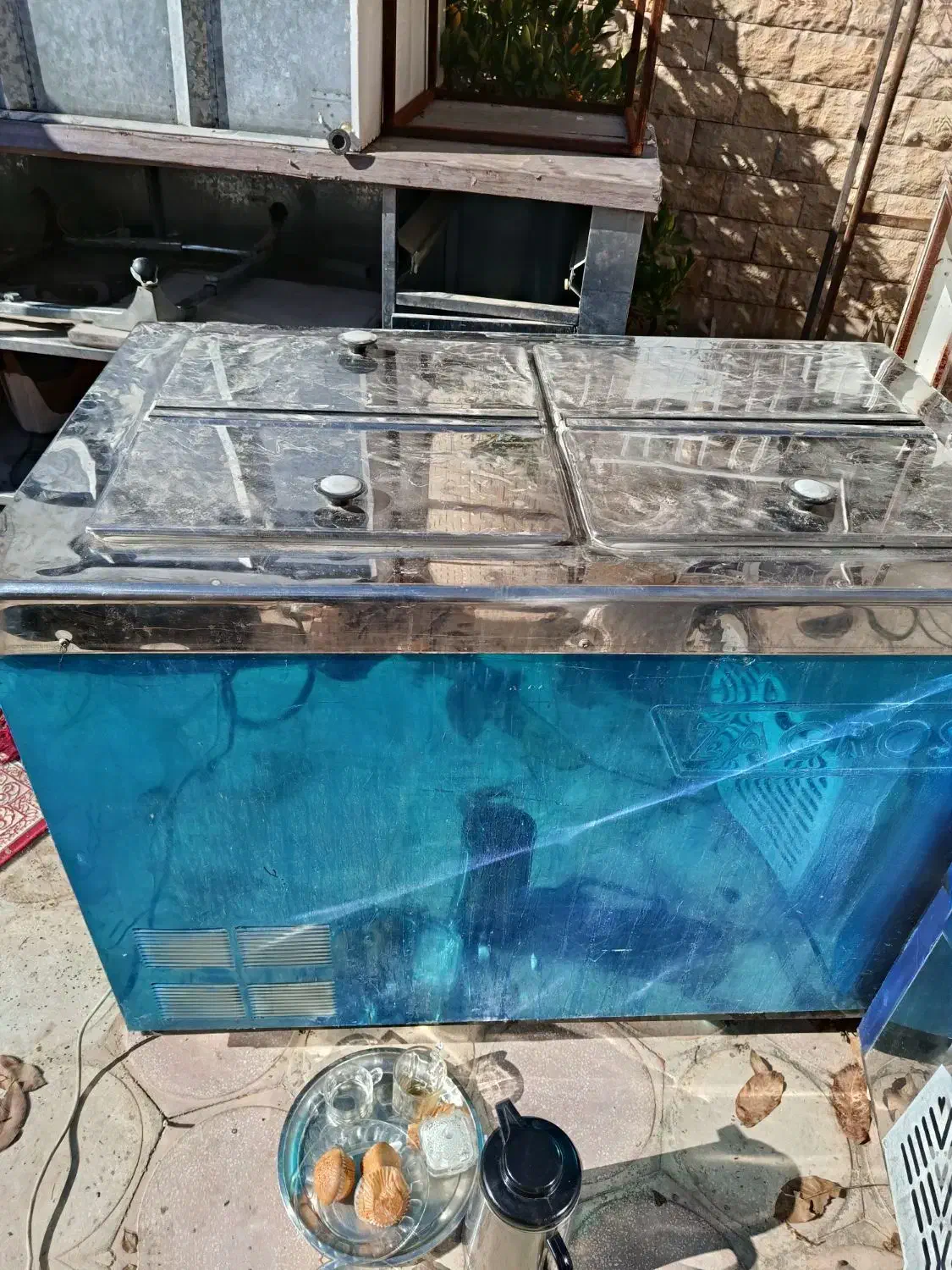 فریزر صندوقی استیل 4در خوابیده|یخچال و فریزر|شیراز, شهرک بزین|دیوار