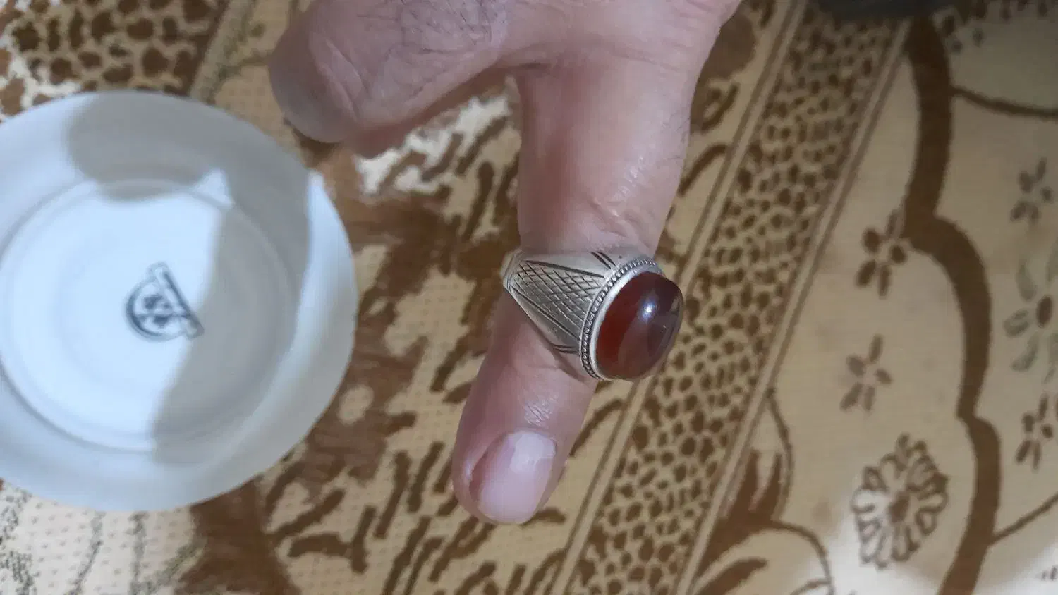 انگشتر نقره کار دست به زمانت|بدلیجات|شیروان (خراسان), |دیوار