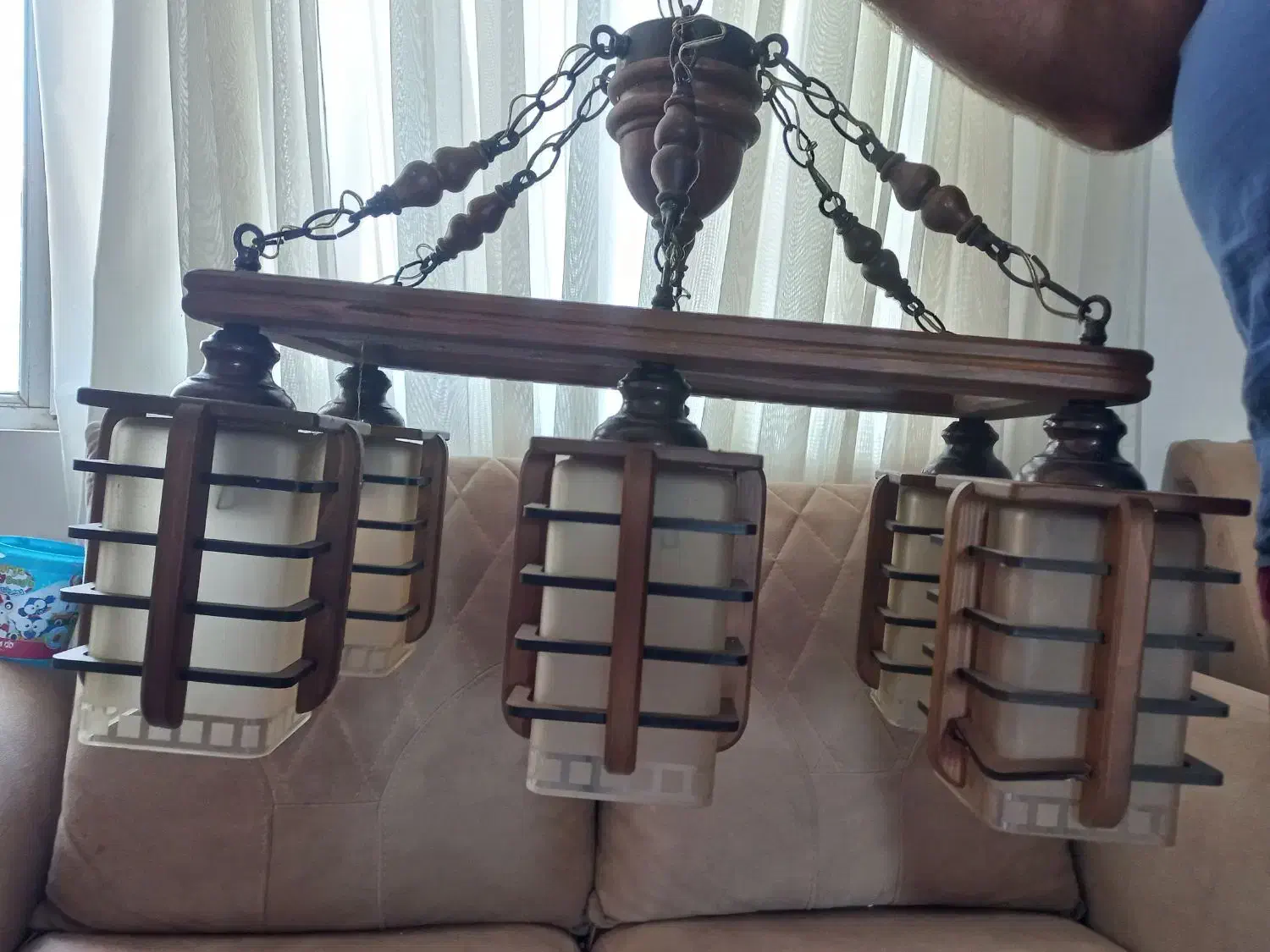 لوستر ۶شعله|لوستر و چراغ آویز|ساری, |دیوار