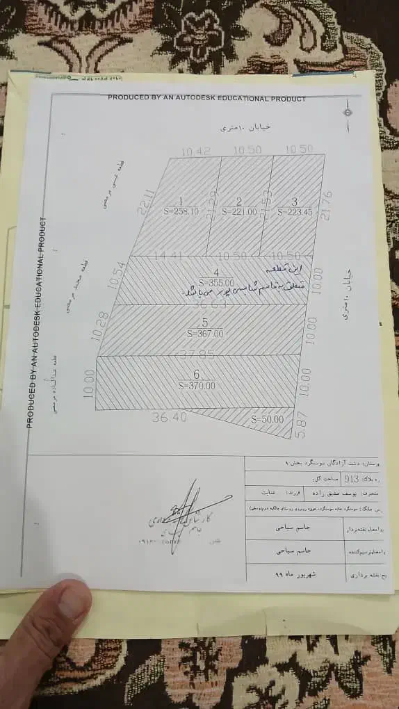 زمین ۳۵۵متر .|فروش زمین و ملک کلنگی|سوسنگرد, |دیوار