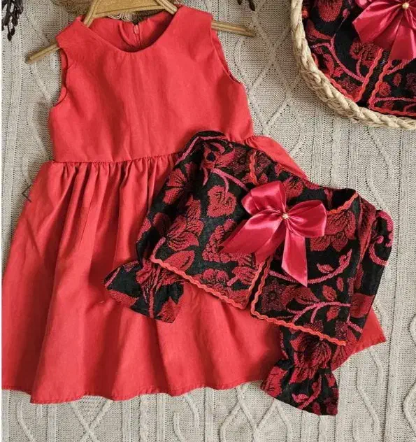 پیراهن دخترانه نو عیدانه|کفش و لباس بچه|قم, باجک دو|دیوار