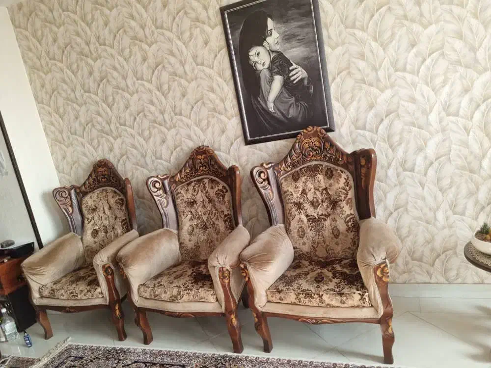 مبل ۹نفره چوب راش|مبلمان خانگی و میز عسلی|الوند, |دیوار