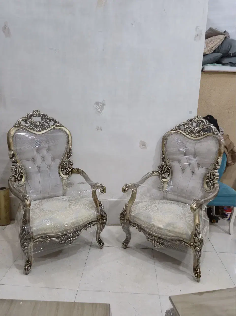 مبلمان سلطنتی 7نفره چوب راش بامیزو عسلی|مبلمان خانگی و میز عسلی|اندیشه, اندیشه فاز ۴|دیوار