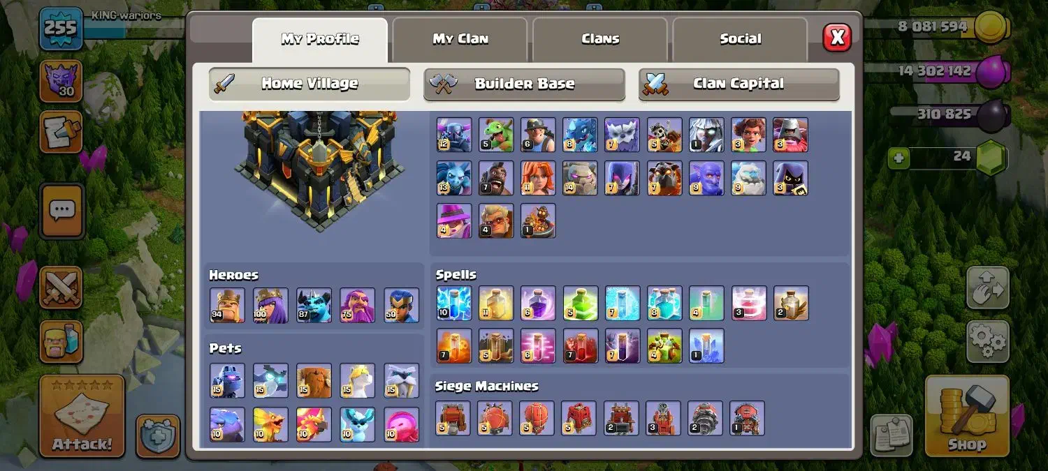 اکانت کلش اف کلنز تاون هال 17 مکس|کنسول، بازی ویدئویی و آنلاین|مبارکه, |دیوار