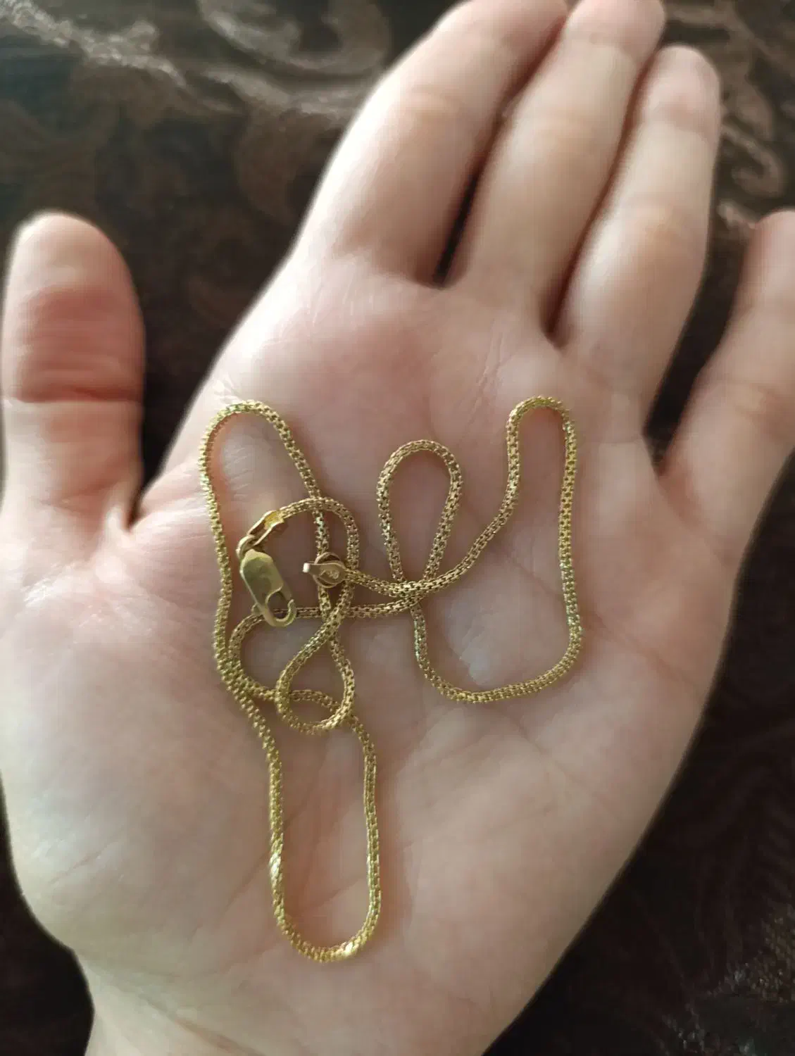 زنجیر طلا بسیار محکم و مقاوم به وزن 4.8 گرم|جواهرات|اصفهان, سروستان|دیوار